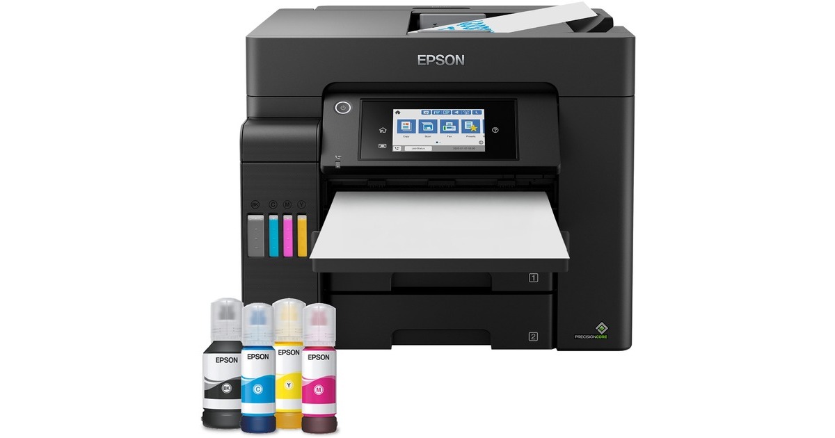 EpsonEcoTank ET-5805 all-in-one inkjetprinter met faxfunctie  (Zwart, USB, WLAN, Scan, Kopie, Fax)