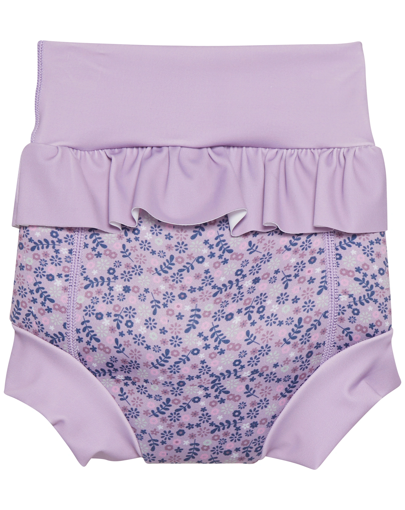 Windelbadehose SUMMER BLOSSOM mit Rüschen in lavender mist