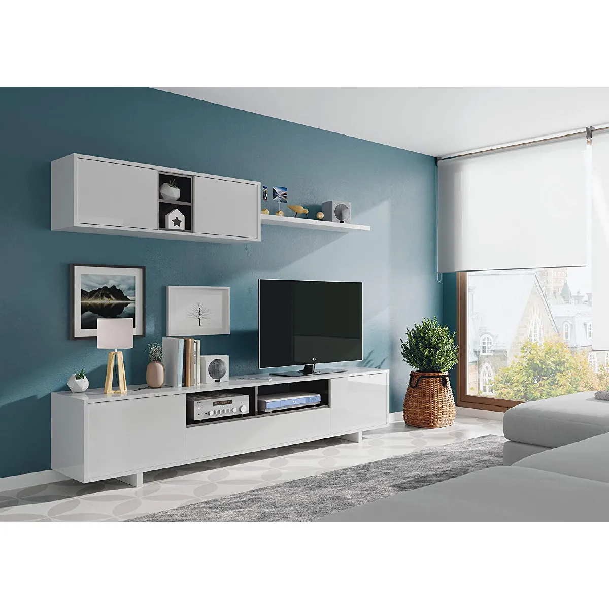 Pegane - Blanc brillant et Gris anthracite