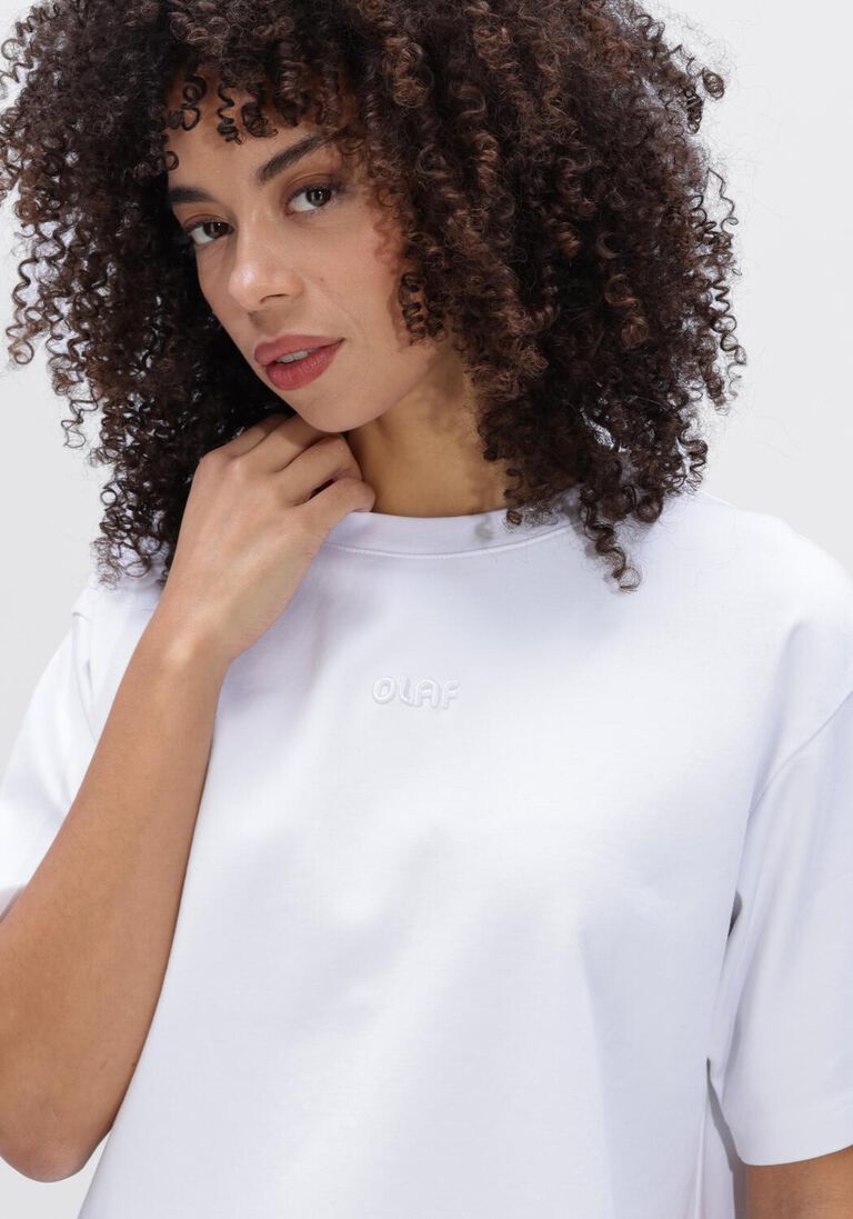 witte olaf hussein t-shirt wmn retro logo boxy thee