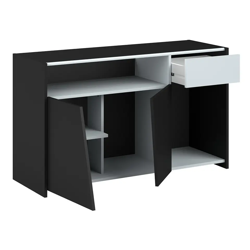 TV-dressoir Levi - zwart - 67x113x40 cm