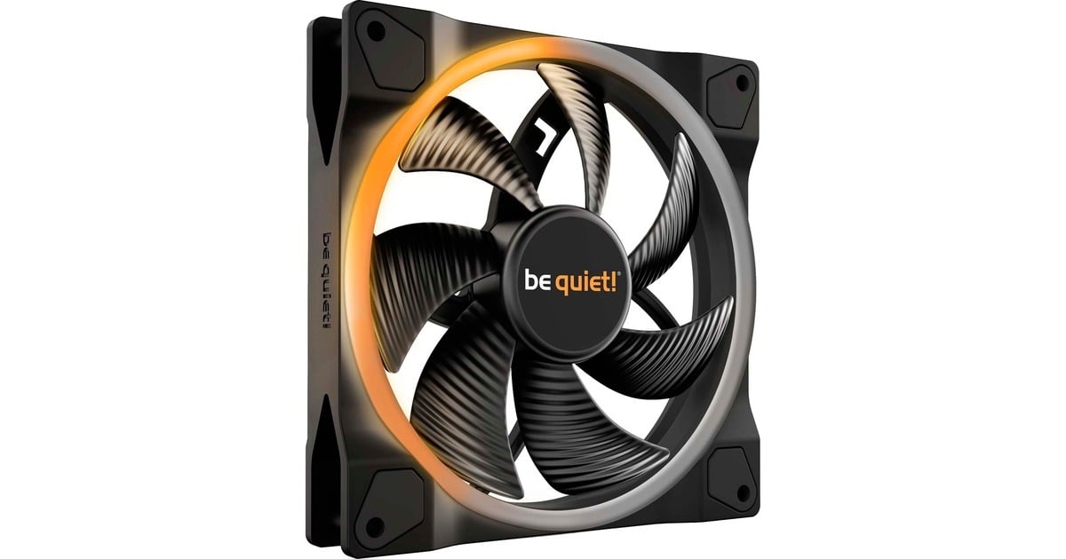 be quiet!Light Wings PWM RGB case fan  (Zwart, 140 x 140 x 25 mm)