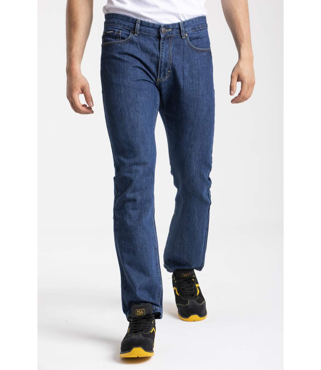 Jeans de travail coton coupe confort stone DENIM