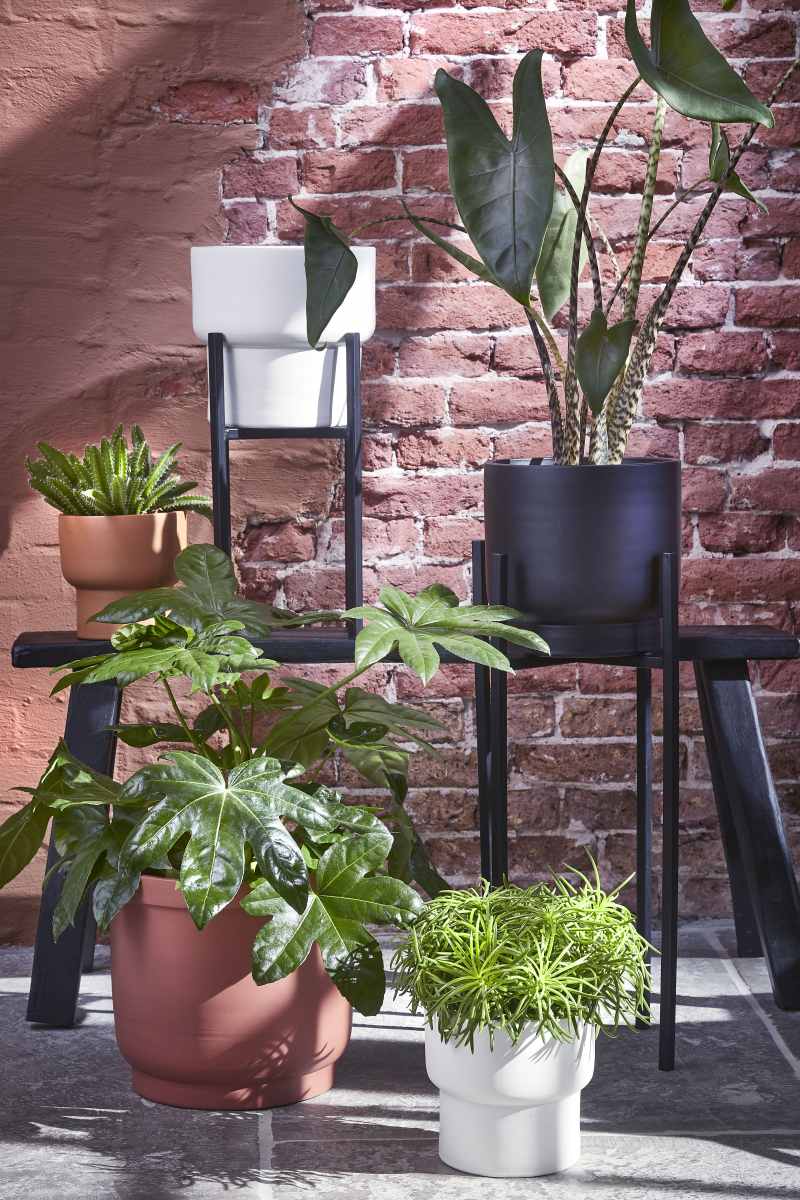 Mica decorations pot de fleur riva - 26x26x23 cm - terre cuite - terre cuite
