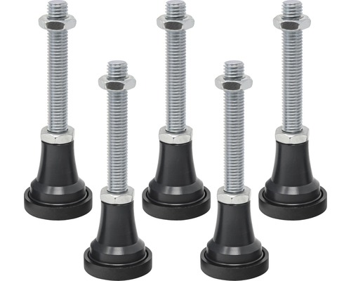SCHULTE ExpressPlus EP2056-25 douchebakvoeten voor douchebakken met steenlook, 5 stuks