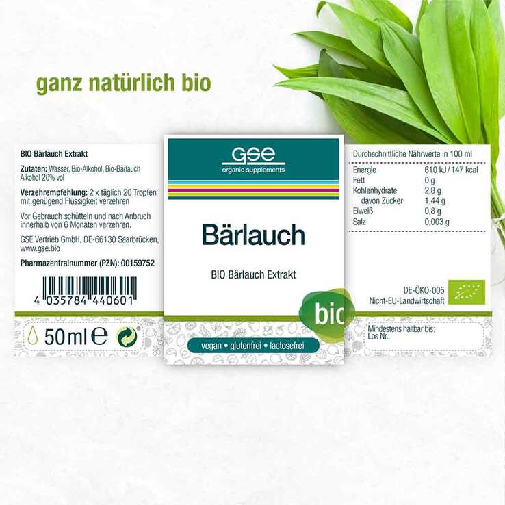 Bärlauch Extrakt Bio 24% V / V, 50 ml