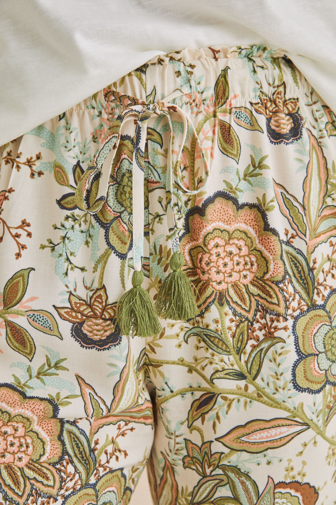 Calças retas estampadas - verde