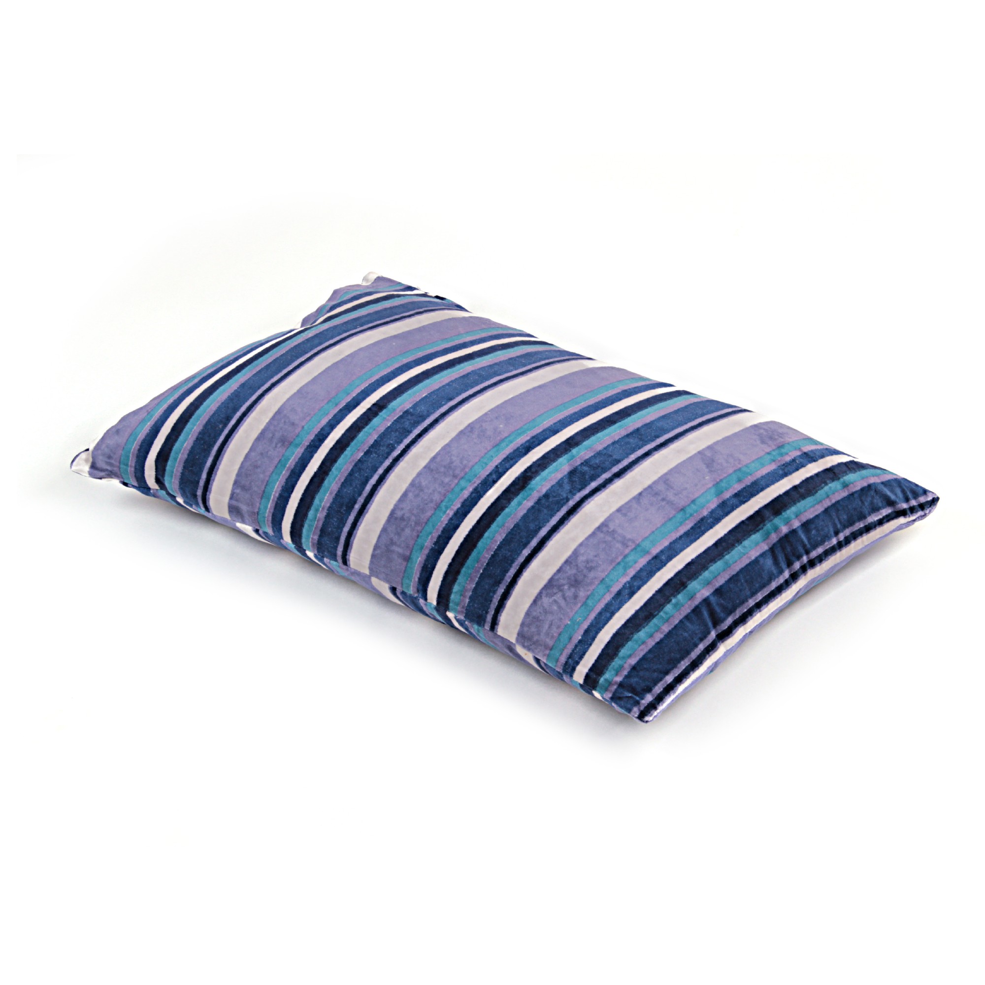 Samt-Kissen 'Lines', blau, B 55 cm, H 35 cm von fischer's lagerhaus