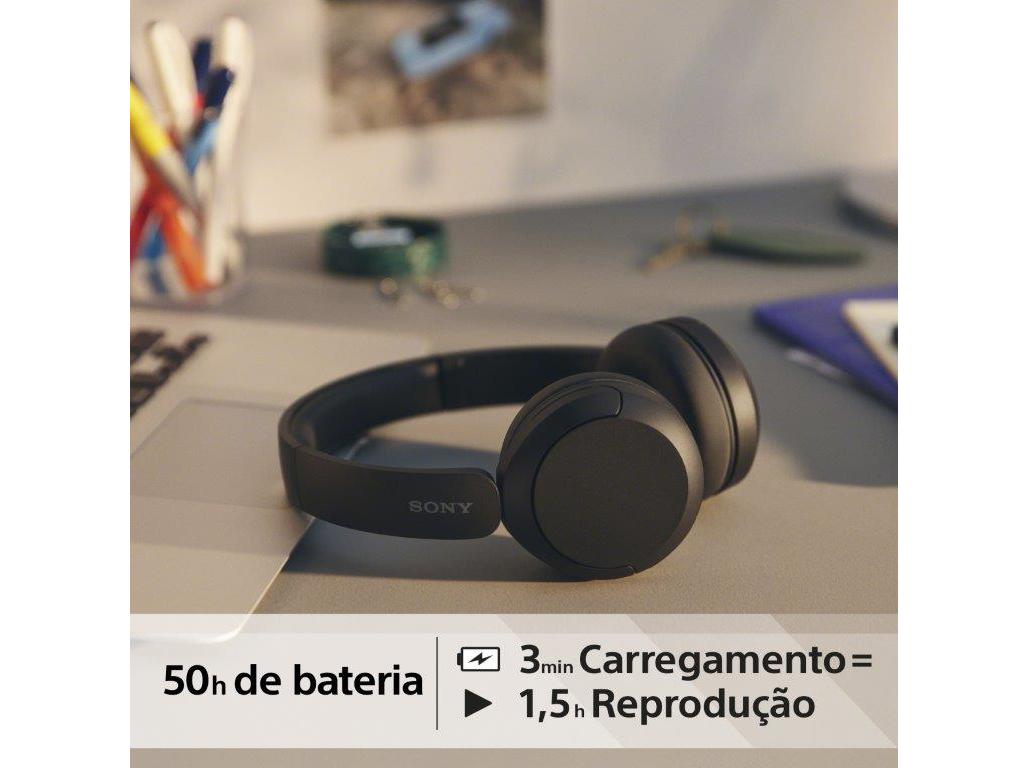 AUSCULTADORES SEM FIO SONY WHCH520B PRETO