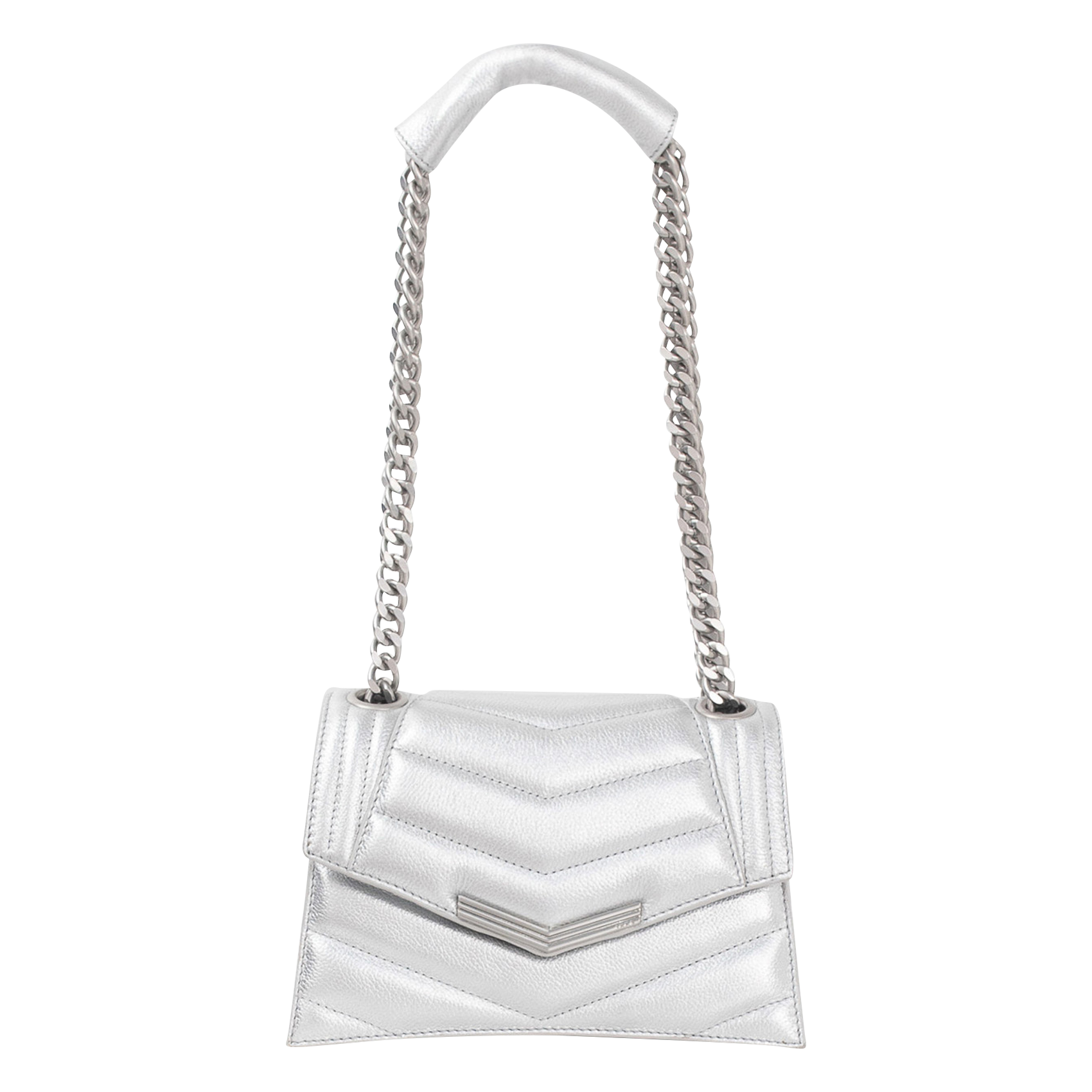 THE 1 - Sac bandoulière en cuir | Argent