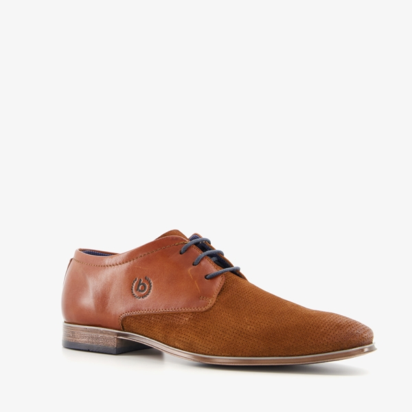 Bugatti leren heren veterschoenen cognac