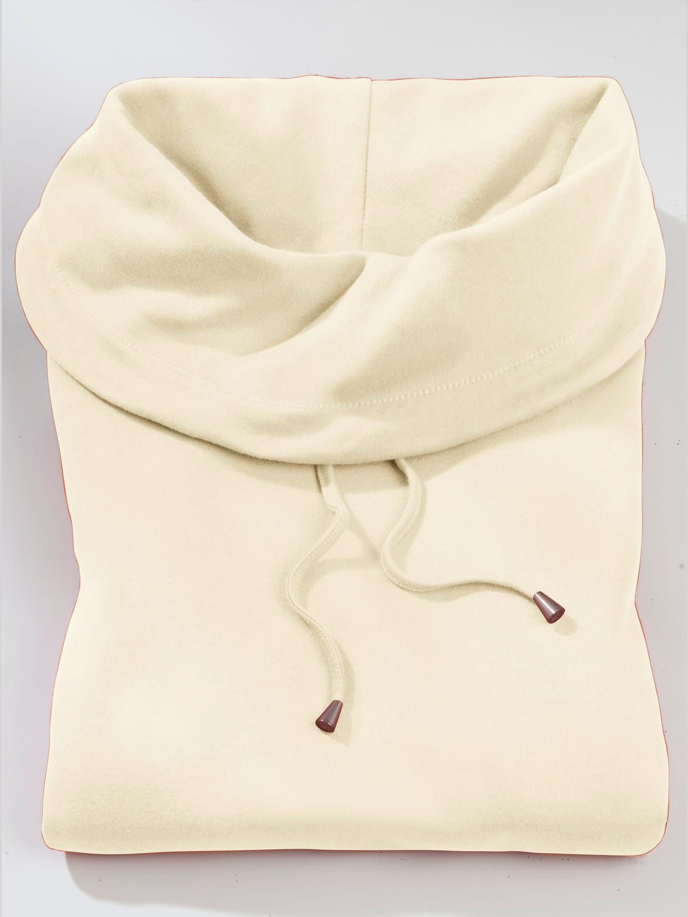 T-shirt en coton col roulé à nouer manches longues