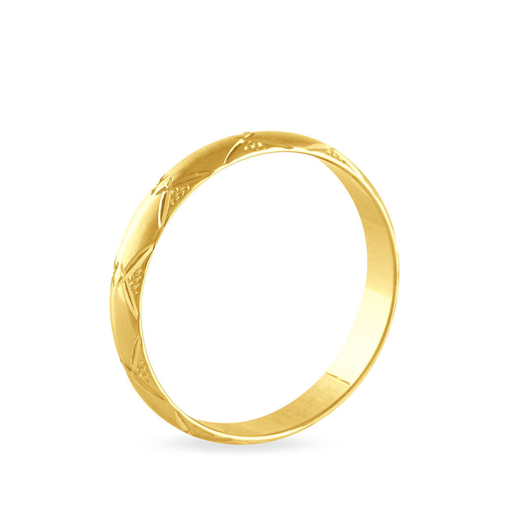 Alliance Harmonie Demi Jonc Classique Or Jaune