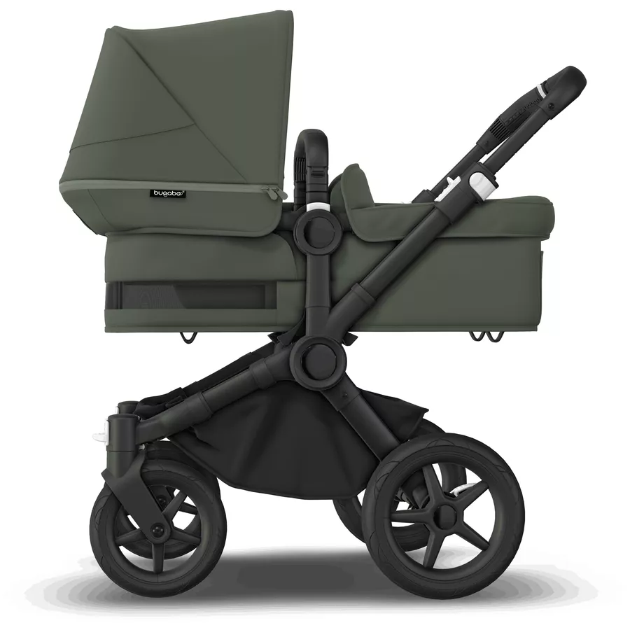bugaboo Geschwisterwagen Donkey 5 Duo Complete BlackForest Green inklusive Wheelblades
