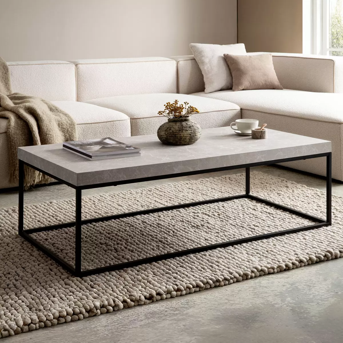 Couchtisch Narbonne beige,schwarz