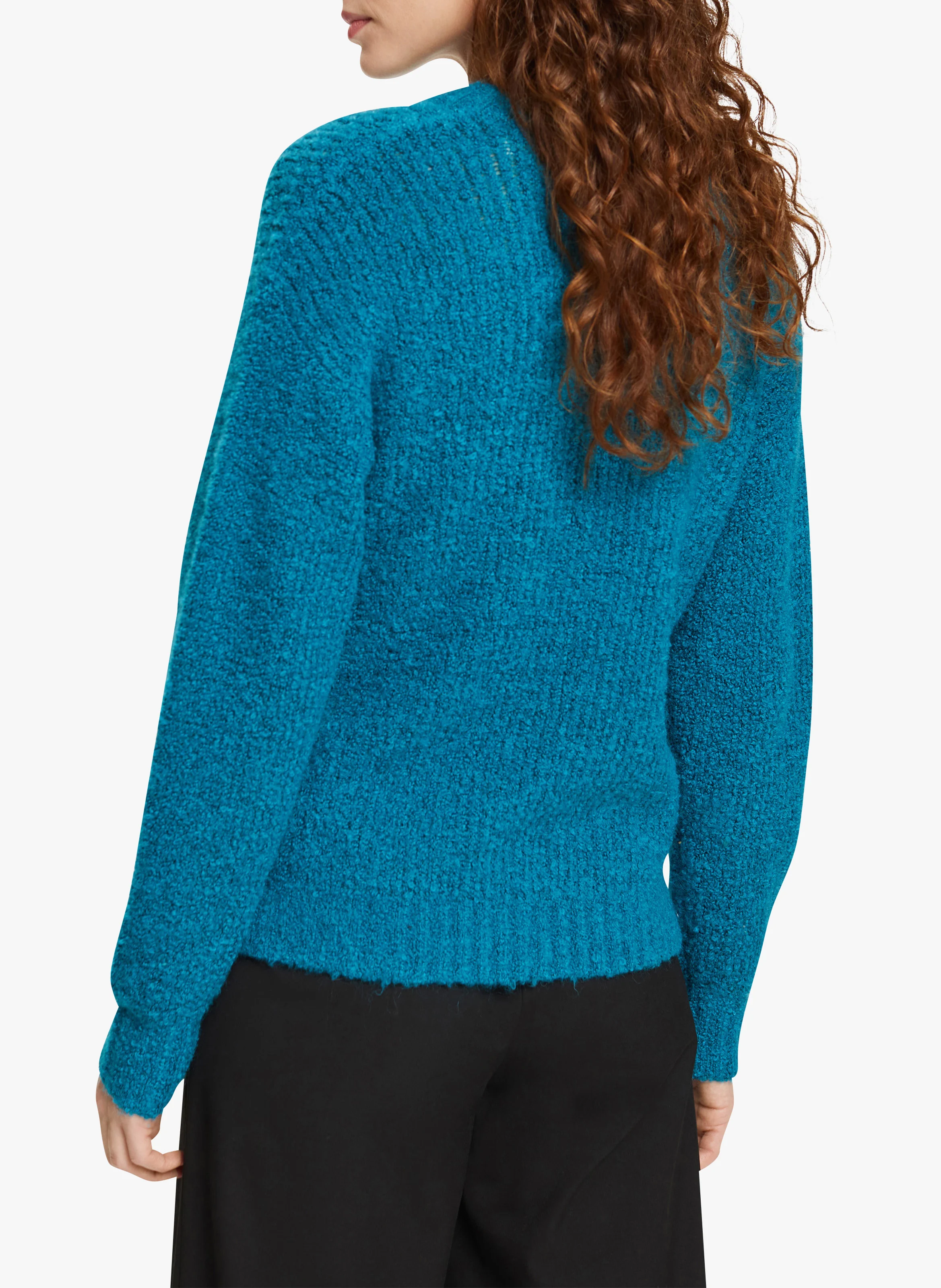 Pull en maille bouclette | Bleu