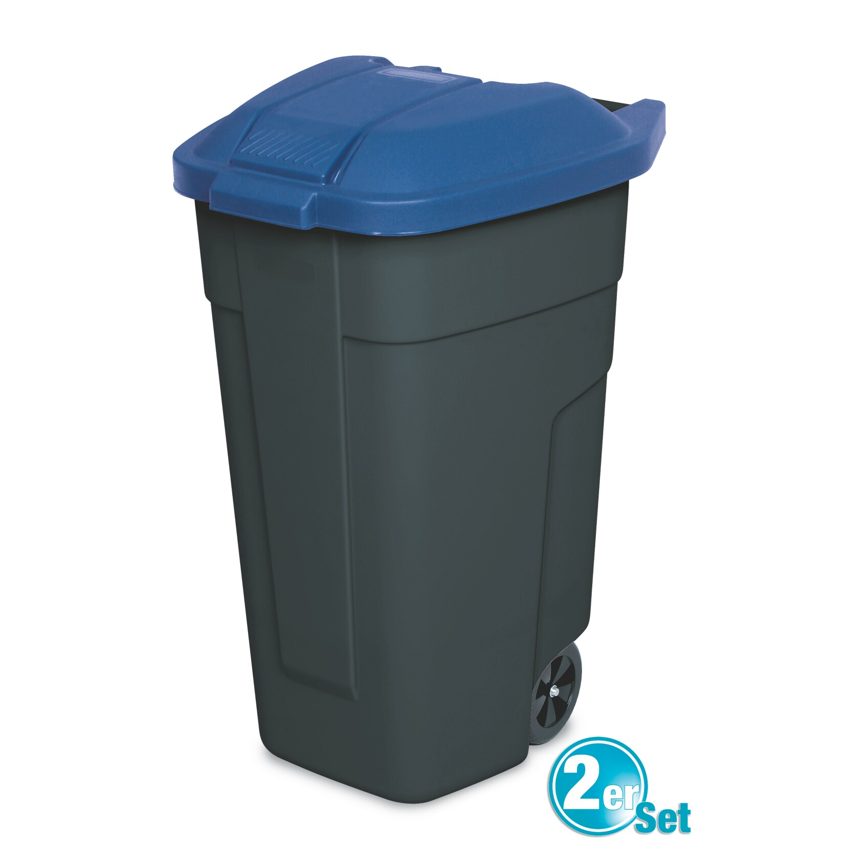 BRB Mülltonne 100 Liter VE: 2 Stück, anthrazit/blau