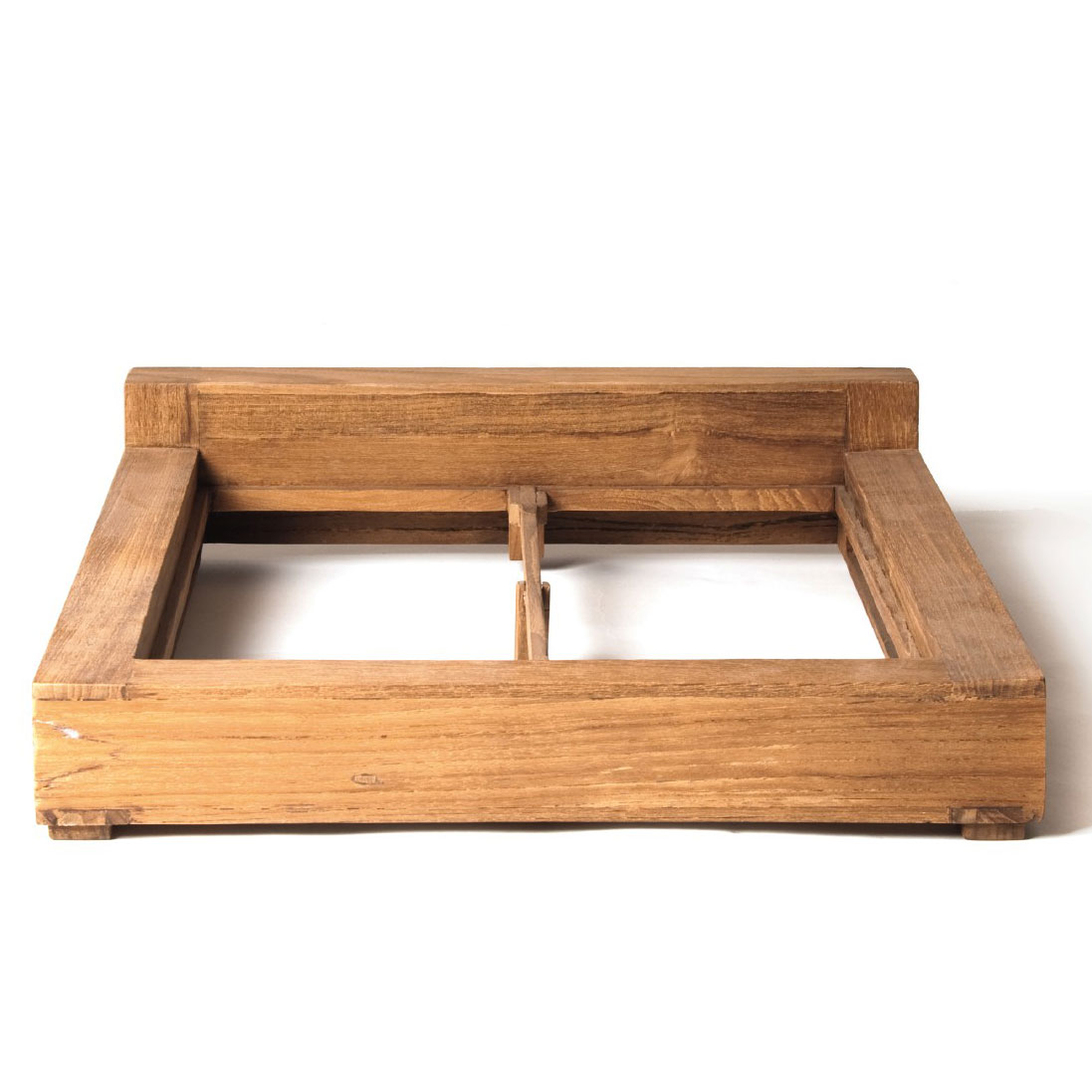 Bettrahmen 'Surabaya' aus recyceltem Teak, natur, B 180 cm, L 200 cm von fischer's lagerhaus
