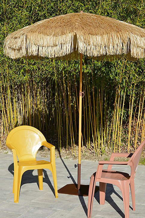 Pied de parasol FIT acier laqué marron