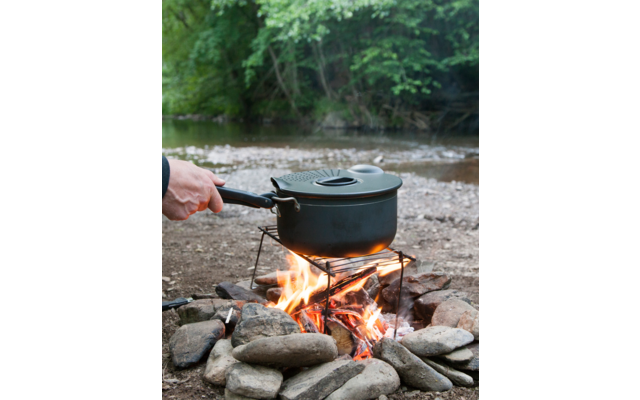 Bo-Camp Trekking Topfset stapelbar Aluminium mit Antihaftbeschichtung 5-tlg.