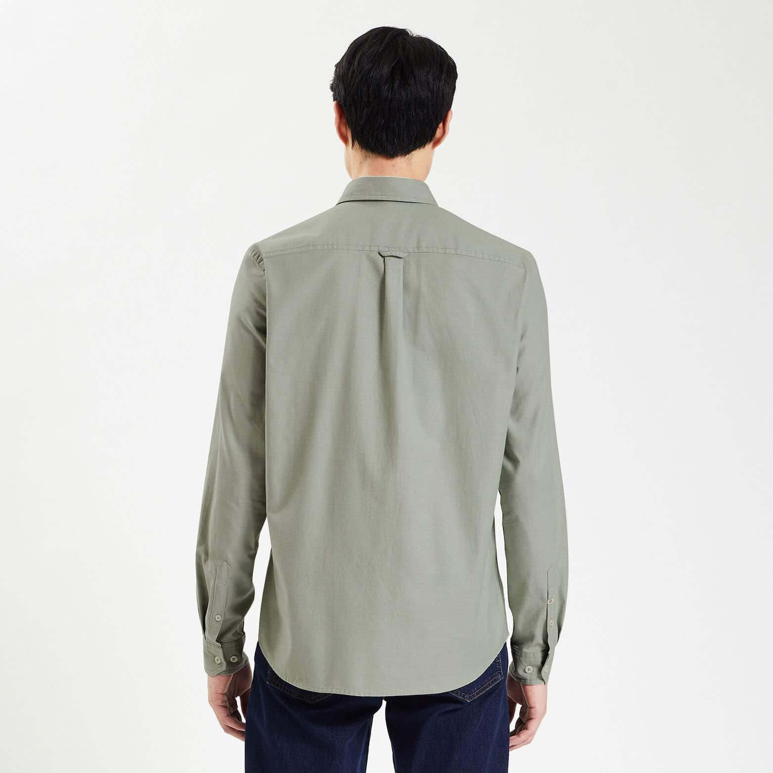 Chemise oxford unie 'le parfait by JULES' coton bi Vert kaki