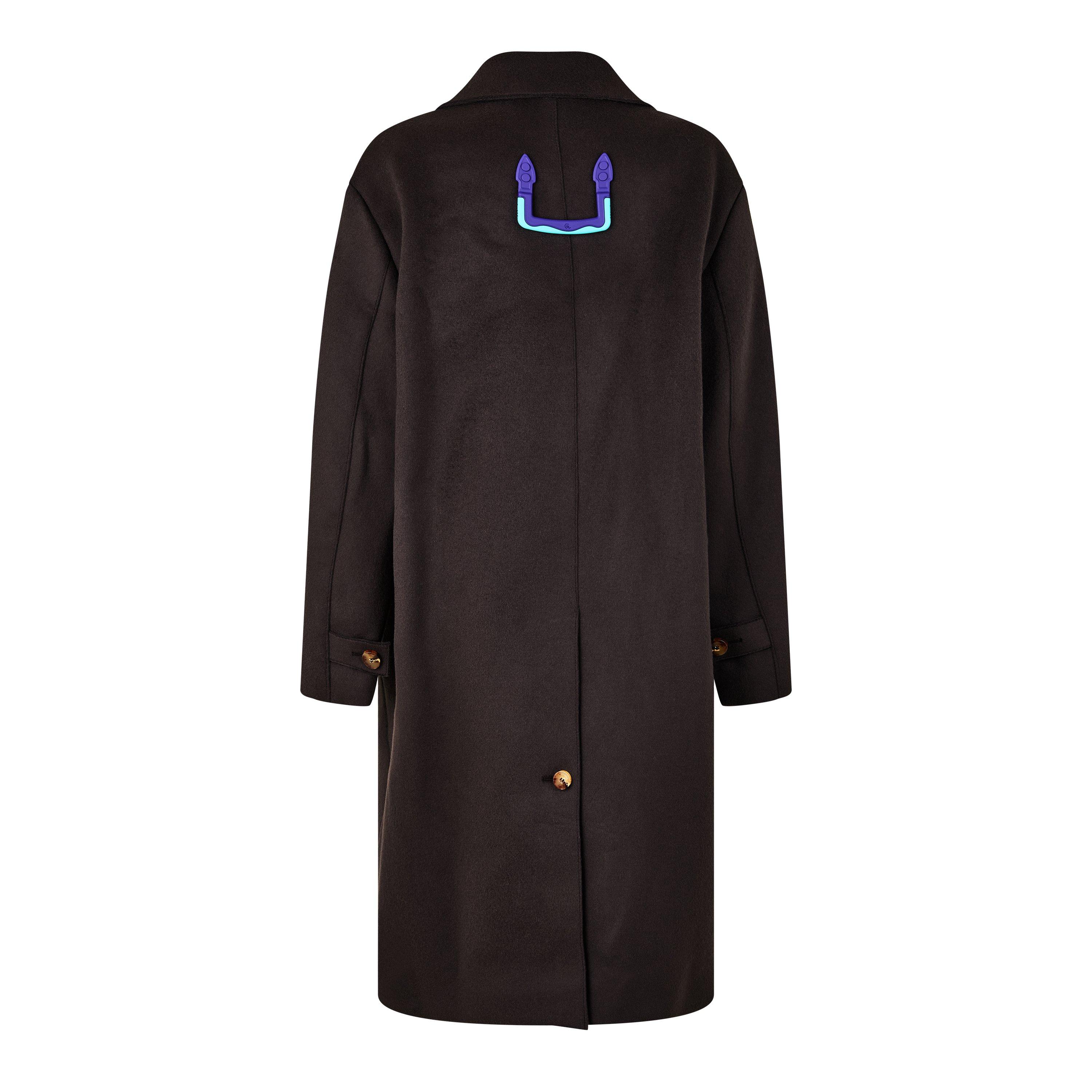 Off White Brushed Virgin Wool Blend Coat