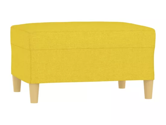 Repose-pied Jaune clair 70x55x41 cm Tissu