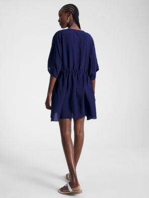 Vestido curto com amarração frontal