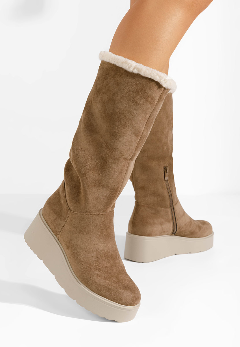 Bottes fourrées femmes kaki Galtea V2