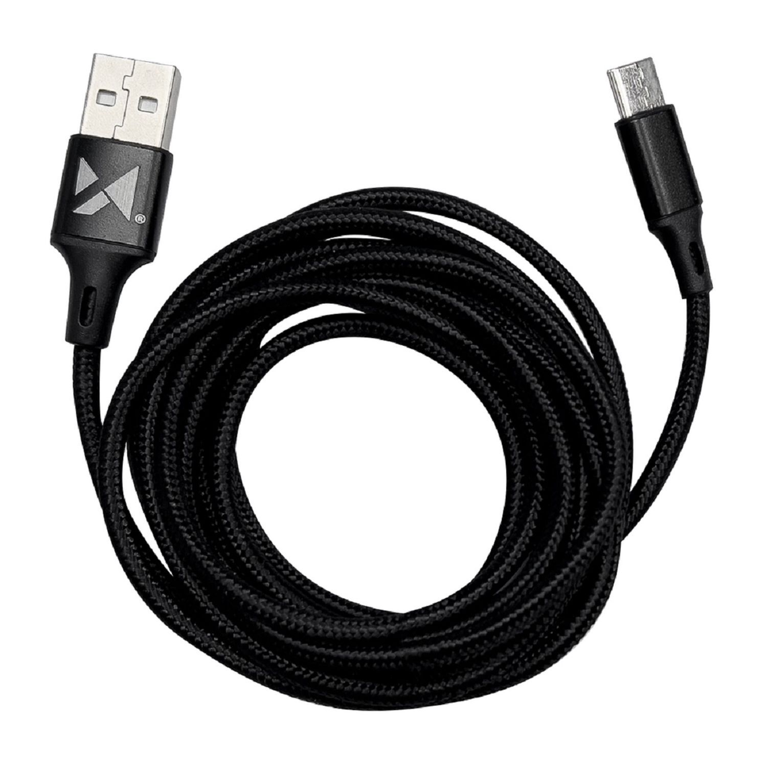 USB Ladekabel Schnellladekabel USB Typ C 2.4A 2m Schwarz