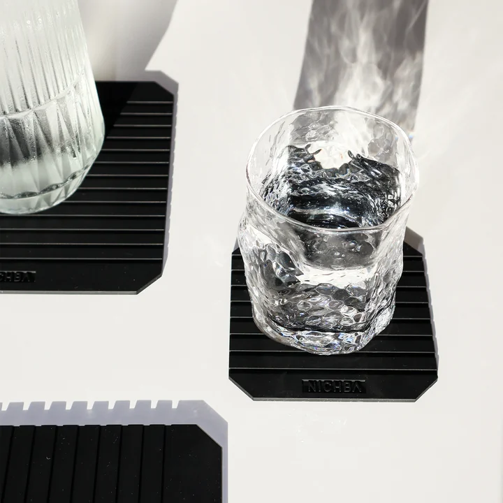 Nichba Design - Glasuntersetzer M, schwarz