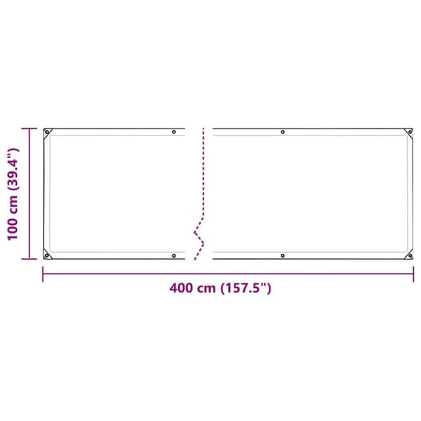 vidaXL Plantetrekk med maljer 1x4 m PVC