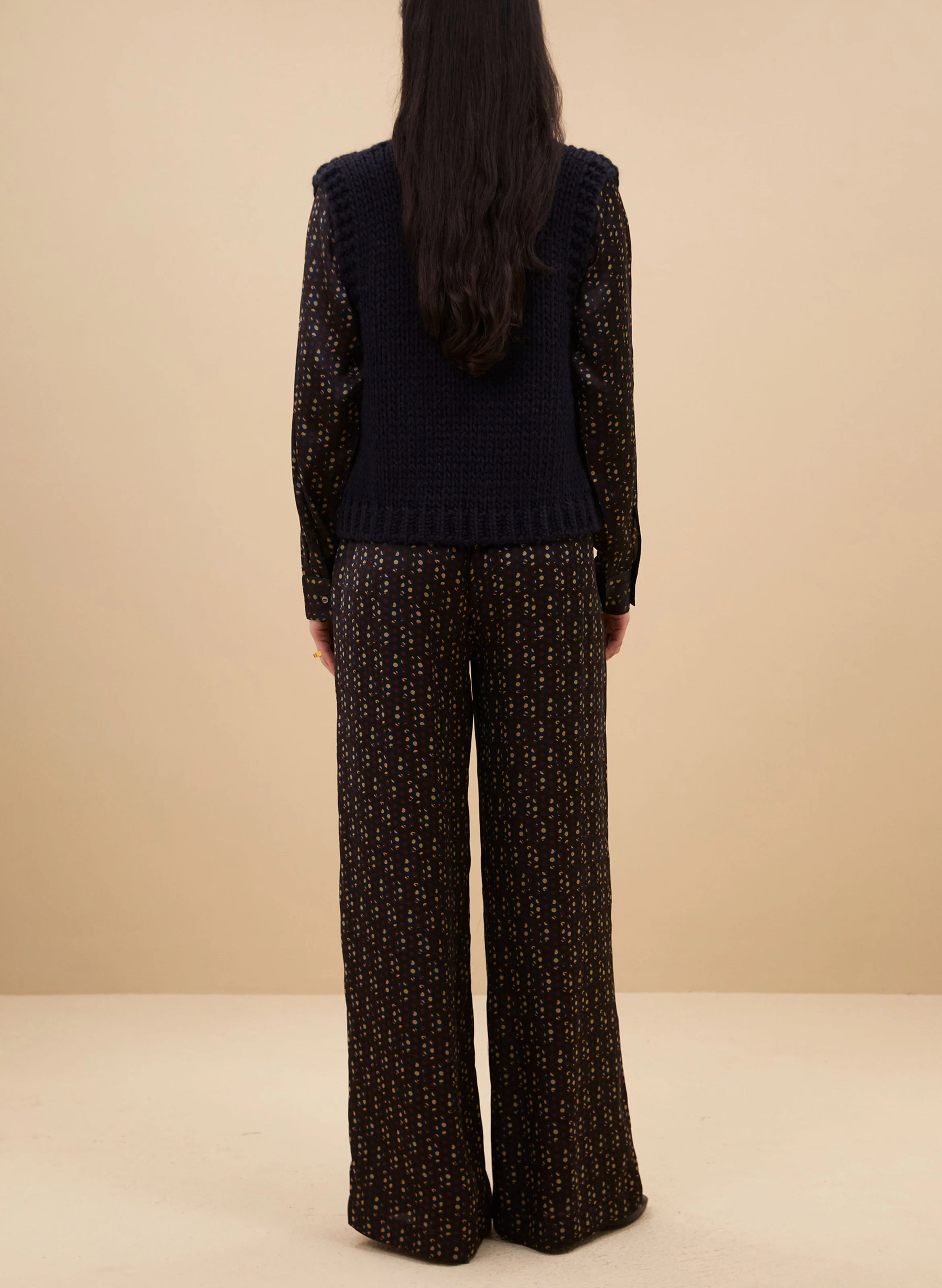 LEVI - Gilet en tricot texturé | Bleu