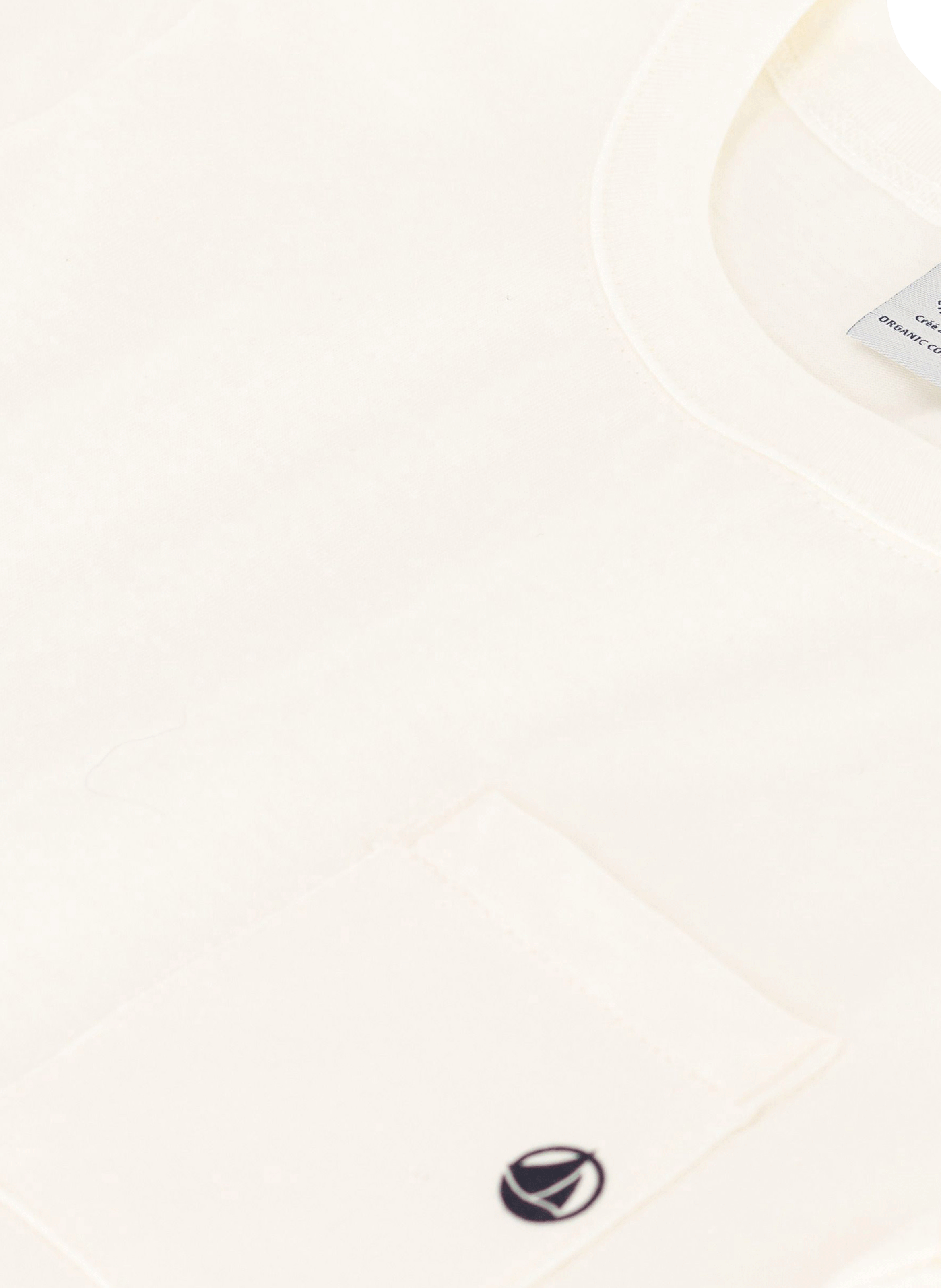 Tee-shirt col rond en coton bio | Blanc