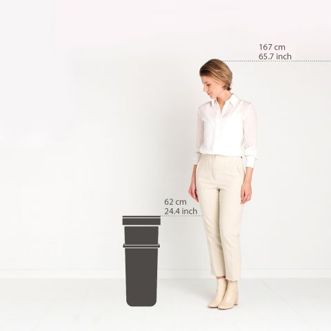 Sort & Go afvalemmer, 40 liter - Fir Green