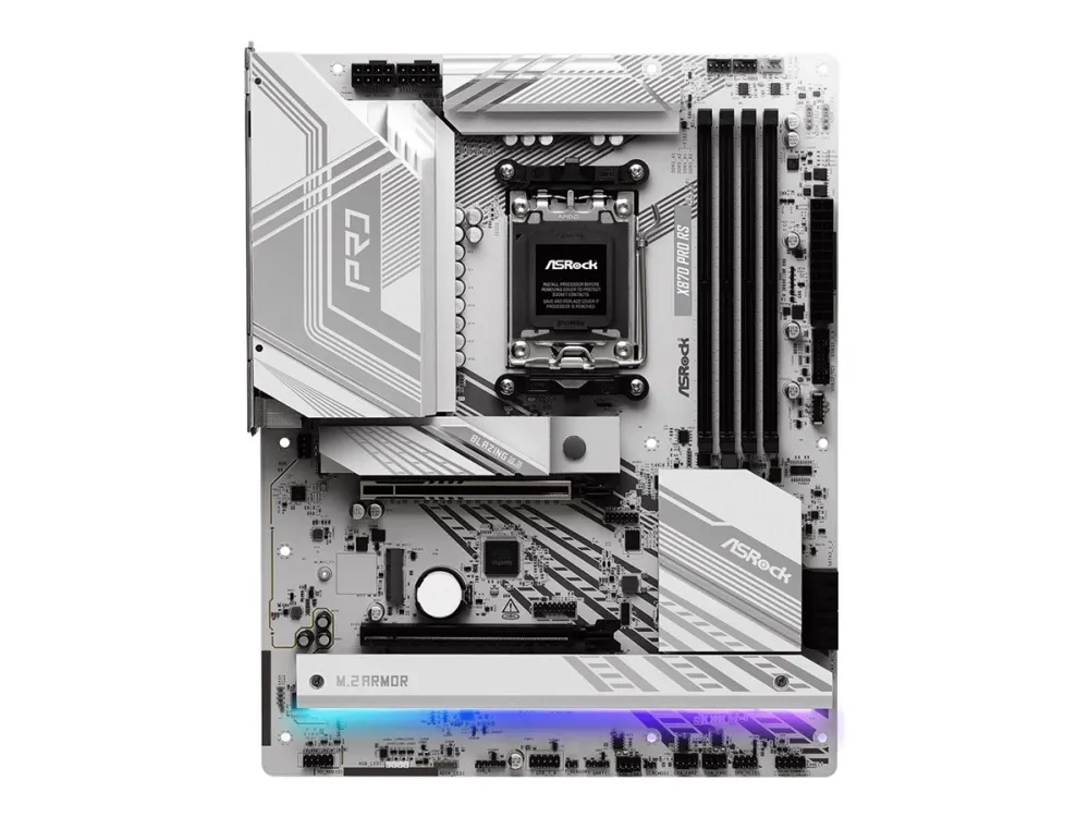 ASRock X870 Pro RS - Bundkort - ATX - Socket AM5 - AMD X870 Chipset - USB4, USB 3.2 Gen 1, USB-C 3.2 Gen 2x2 - 2.5 Gigabit LAN - onboard grafik (CPU påkrævet) - HD Audio (8-kanaler)