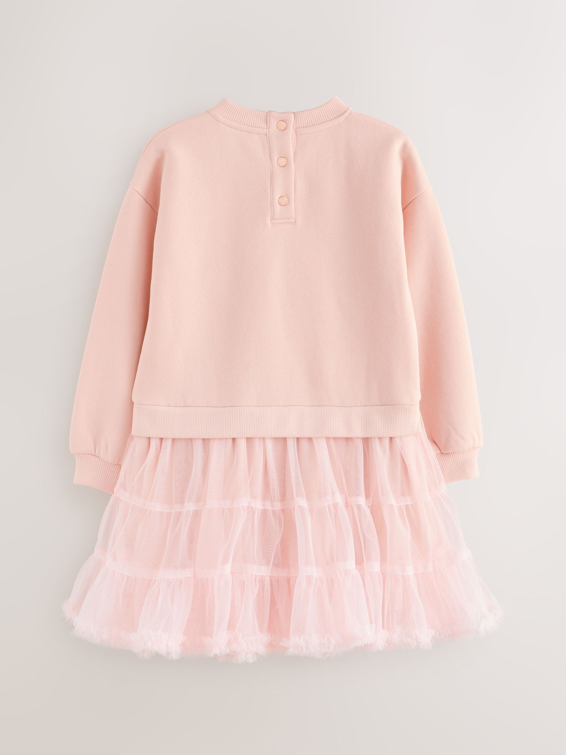 Roze - Baker by Ted Baker Mesh Skirted Sweat Mockable Dress