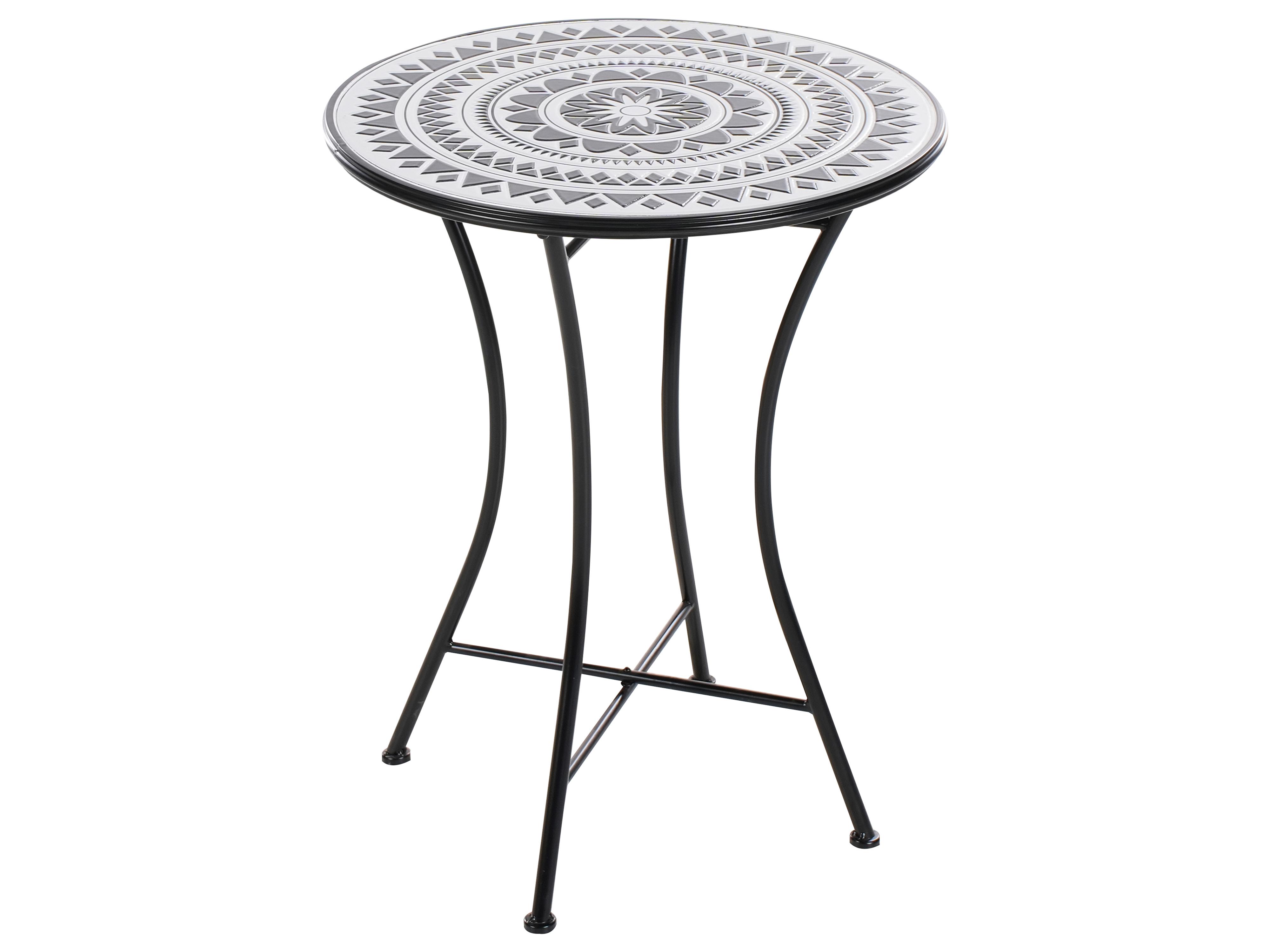 Bistroset inklapbaar COMISO Metaal Zwart/wit