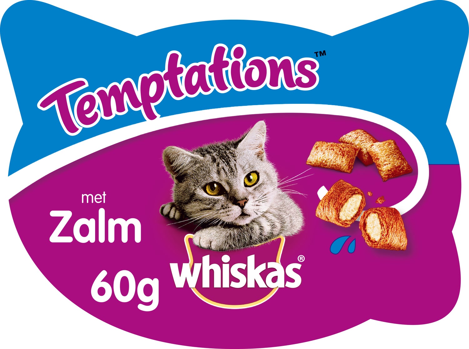 Whiskas Temptations Zalm 60 gram