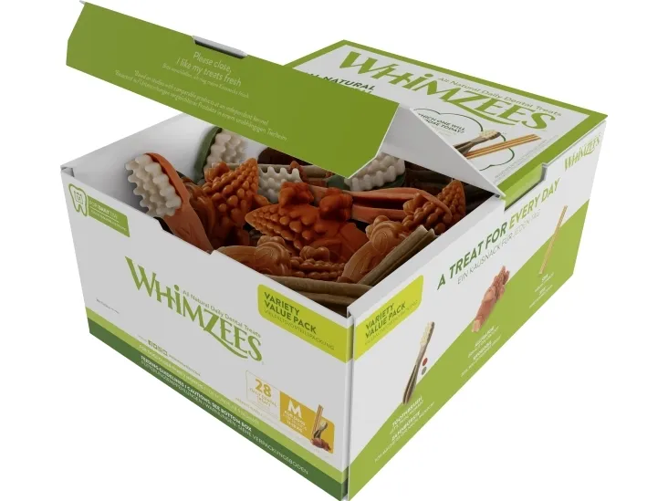 Whimzees Variety M, 28 stk, 840 g, box