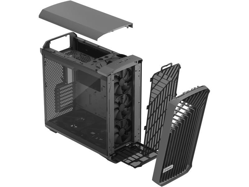 Fractal Design PC-Gehäuse Torrent TG Light Grau Elegantes, kompaktes Big-Tower mit Sichtfenster