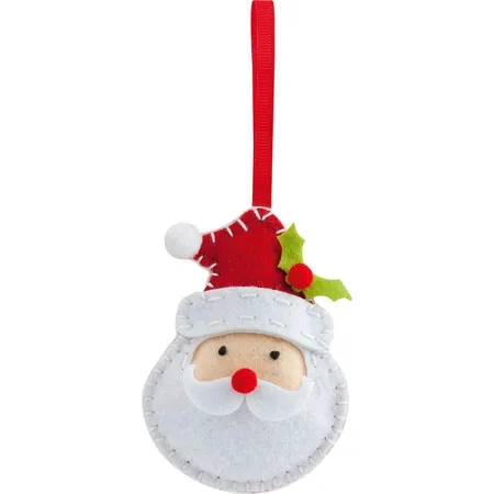 Folia Filz Nähset für Kinder-Mini Filzinie, Anhänger Nikolaus, 9 teilig