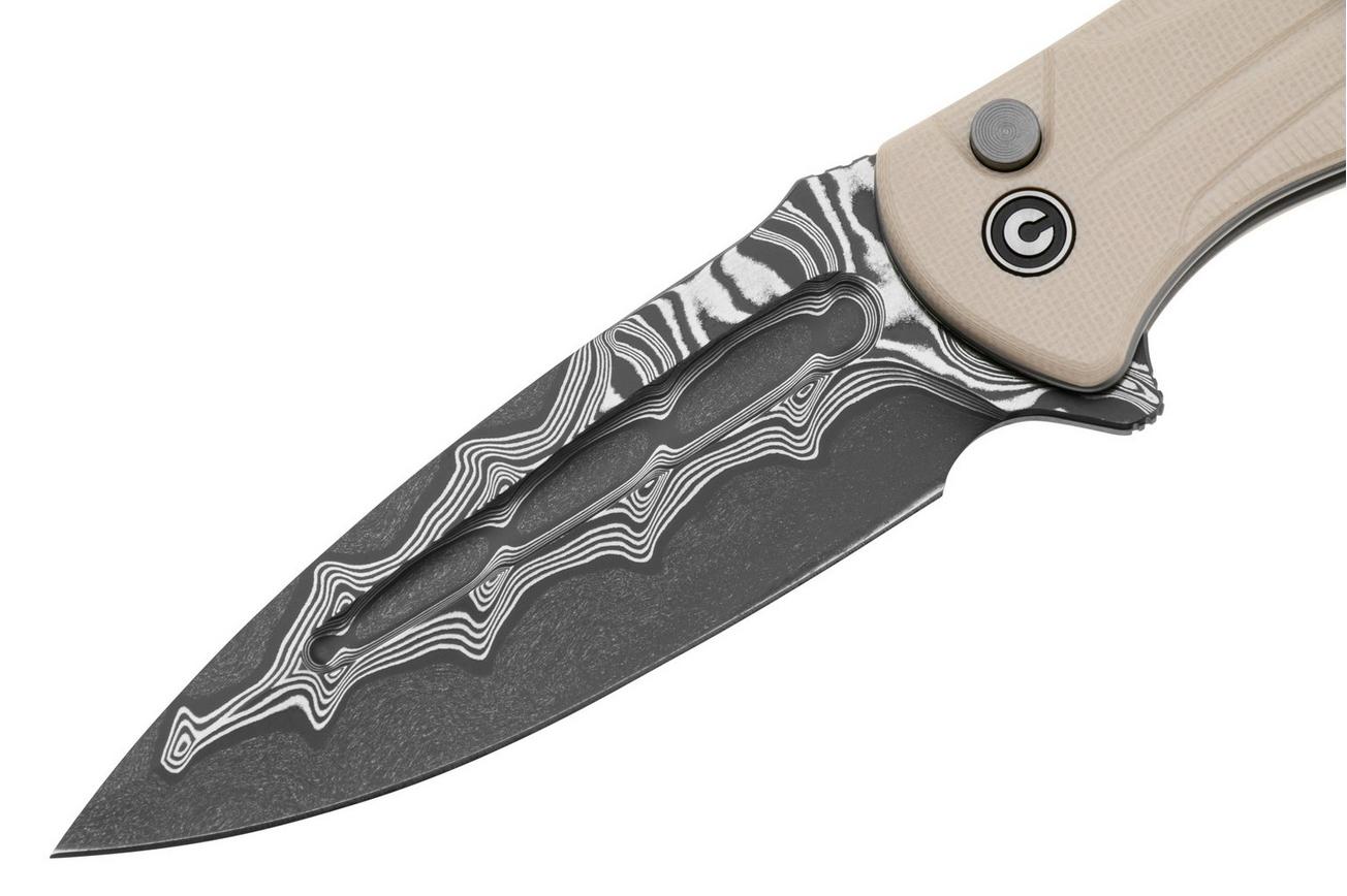 Civivi Incindie C23053-DS1 Damascus, Ivory G10 zakmes