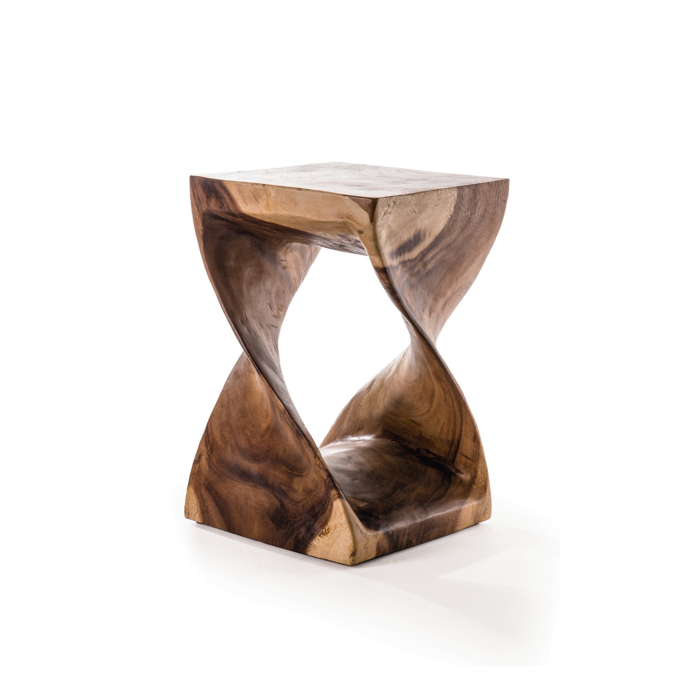 Hocker 'Twist', Suarholz, H 51cm, B 28 cm, T 28 cm von fischer's lagerhaus