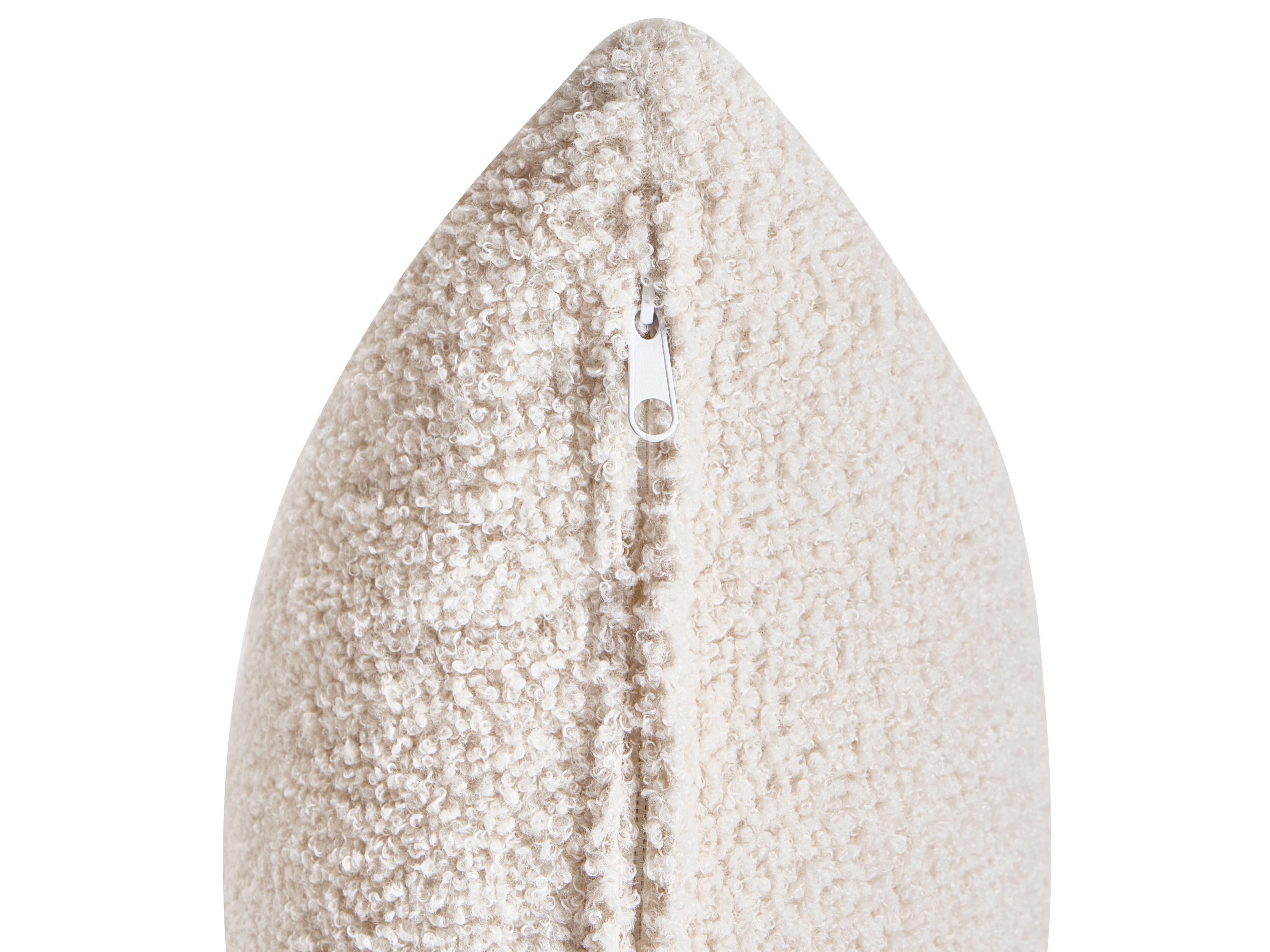 Modulaire U-vormige bank 8-zits MESNALI Bouclé Gebroken wit