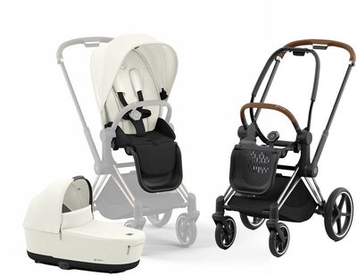Cybex Priam Duovogn, Off White/Chrome Brown