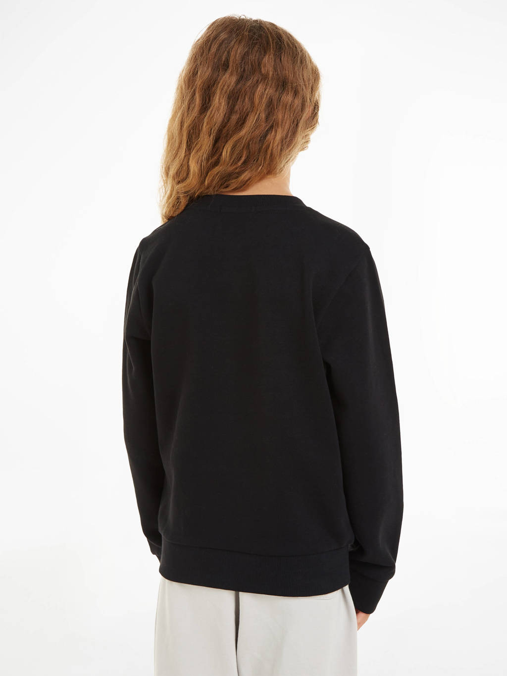 Calvin Klein sweater met logo zwart