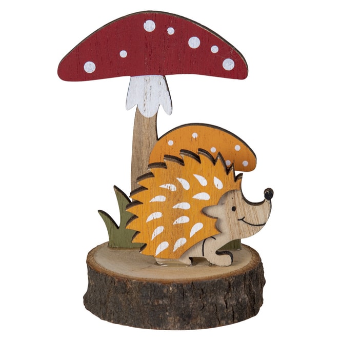 Standdeko - Igel - aus Holz - ca. 7,5 x 12,5 cm