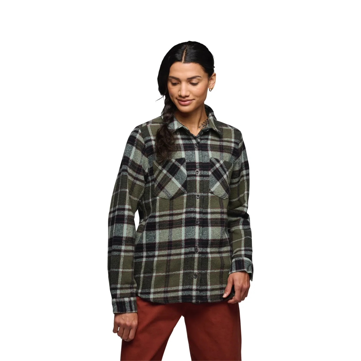 Black Diamond Women's Project Heavy Flannel Tundra-Black-Agave Plaid