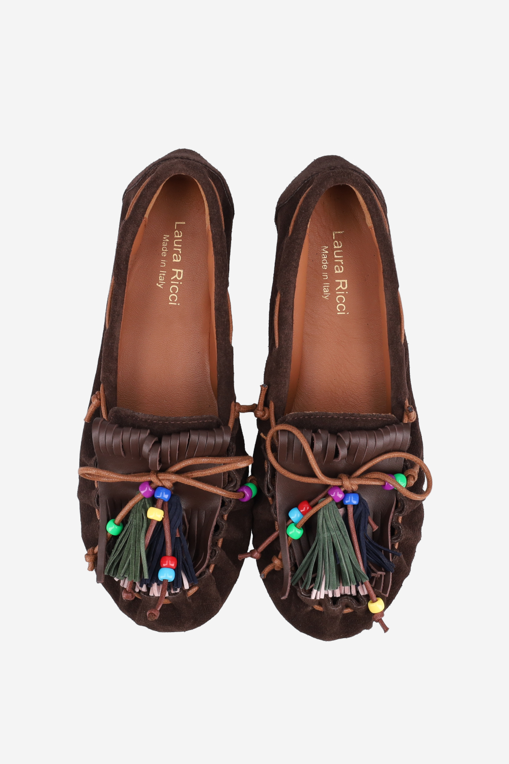 Fringes suede ballerinas